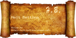 Helt Bettina névjegykártya